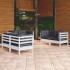 Juego de muebles de jardín 6 pzas y cojines madera pino