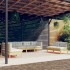 Muebles de jardín 8 piezas cojines madera maciza de