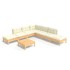 Muebles de jardín 8 piezas cojines madera de pino color