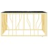 Mesa de centro de acero inoxidable y vidrio dorada 80x80x40