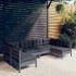 Muebles de jardín 6 pzas y cojines madera maciza de pino