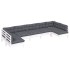 Muebles de jardín 7 pzas y cojines blanco madera maciza de