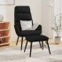 Sillón de relax con taburete de tela y cuero sintético