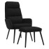 Sillón de relax con taburete de tela y cuero sintético