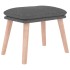 Sillón mecedora con taburete tela gris