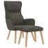 Sillón de relax con taburete terciopelo gris