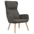 Sillón de relax con taburete terciopelo gris