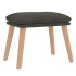 Sillón de relax con taburete terciopelo gris