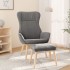 Sillón de relax con taburete tela gris