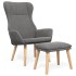 Sillón de relax con taburete tela gris