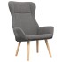 Sillón de relax con taburete tela gris