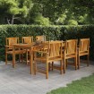 Juego de comedor de jardín 7 piezas madera maciza de acacia