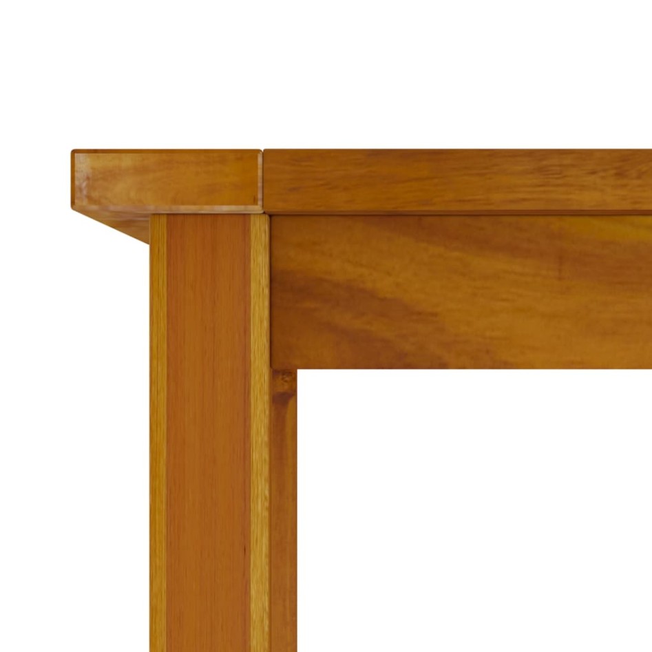 Juego de comedor de jardín 7 piezas madera maciza de