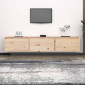 Mueble de TV 3 piezas madera maciza de
