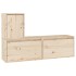 Muebles para TV 3 piezas madera maciza de