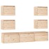 Muebles para TV 7 piezas madera maciza de