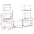 Muebles para TV 7 piezas madera maciza de
