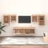 Muebles para TV 6 piezas madera maciza de