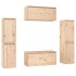 Muebles para TV 6 piezas madera maciza de