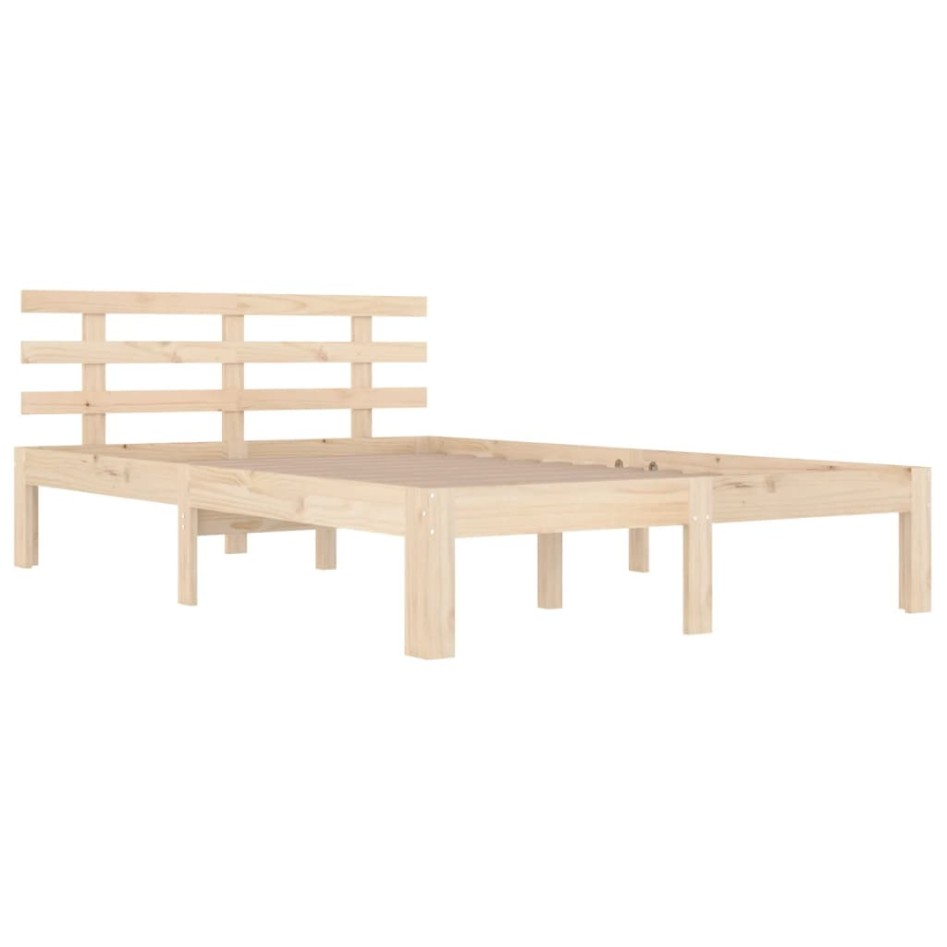 Estructura de cama de madera maciza 160x200