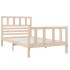 Estructura de cama individual de madera maciza 90x190
