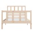 Estructura de cama individual de madera maciza 90x190
