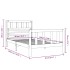 Estructura de cama individual de madera maciza 90x190