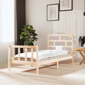 Estructura de cama madera maciza de pino 100x200