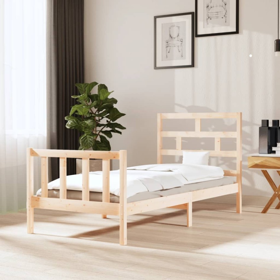 Estructura de cama madera maciza de pino 100x200
