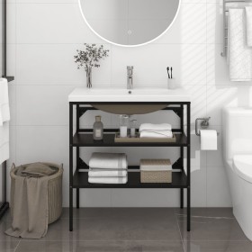 Estructura de baño con lavabo incorporado hierro