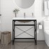 Estructura de baño con lavabo incorporado hierro