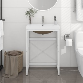 Estructura de baño con lavabo incorporado hierro