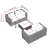 Set muebles de jardín 5 piezas y cojines ratán sintético