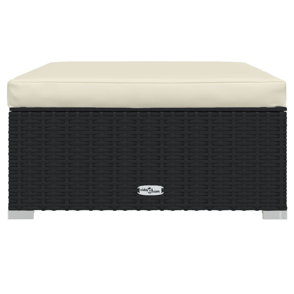 Set de muebles de jardín 6 pzas y cojines ratán sintético