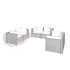 Set de muebles de jardín 6 pzas y cojines ratán sintético