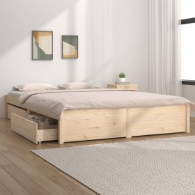 Estructura de cama con cajones 180x200