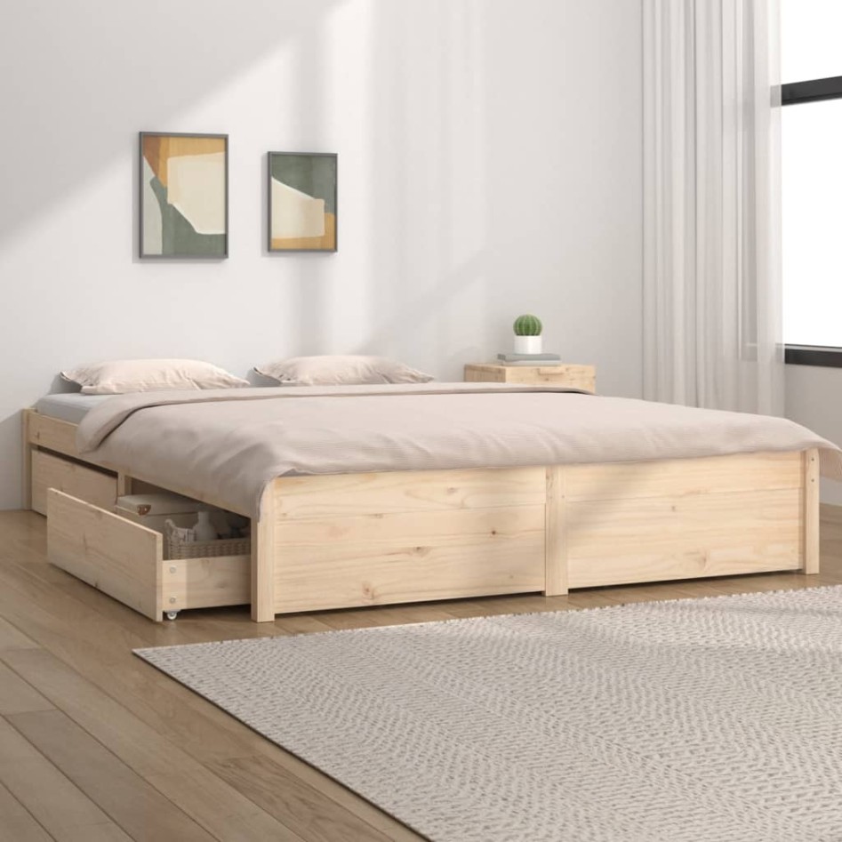 Estructura de cama con cajones 160x200