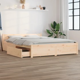 Estructura de cama con cajones 140x200