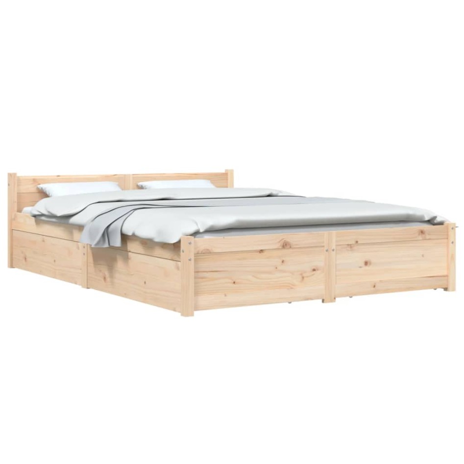 Estructura de cama con cajones 140x200