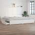 Estructura de cama con cajones blanco 180x200