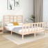 Estructura de cama de matrimonio madera maciza 135x190