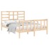 Estructura de cama de matrimonio madera maciza 135x190