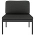 Set muebles de jardín 5 pzas y cojines aluminio gris