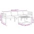 Set muebles de jardín 5 pzas y cojines aluminio gris