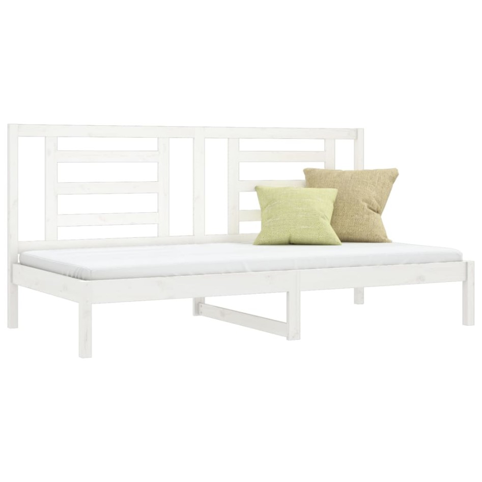 Sofá cama sin colchón madera maciza de pino blanco 80x200