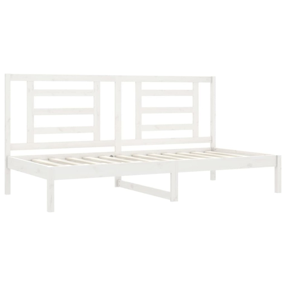 Sofá cama sin colchón madera maciza de pino blanco 80x200