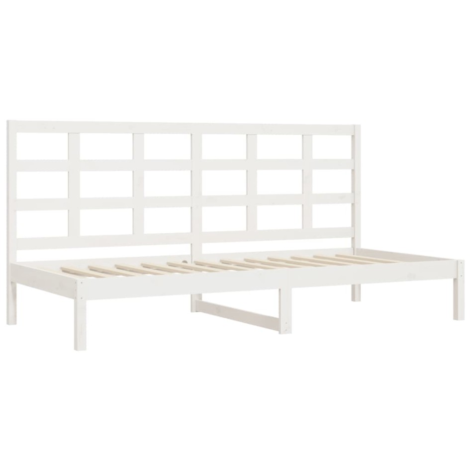 Sofá cama sin colchón madera maciza de pino blanco 80x200