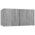 Set de muebles para TV 4 pzas madera contrachapada gris