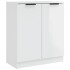 Aparadores 2 uds madera contrachapada blanco brillo 60x30x70