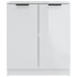 Aparadores 2 uds madera contrachapada blanco brillo 60x30x70